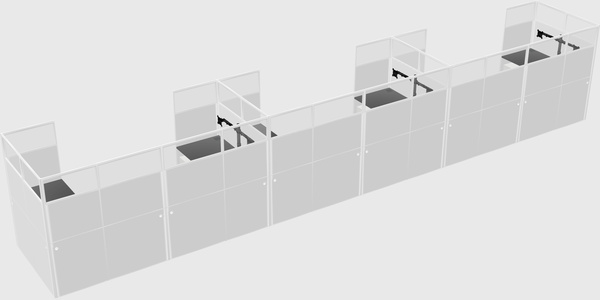 U-shaped cubicle