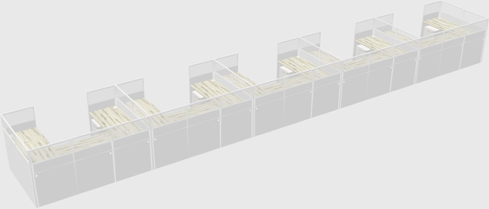 U-shaped cubicle