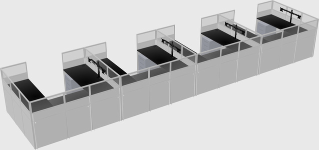 U-shaped cubicle