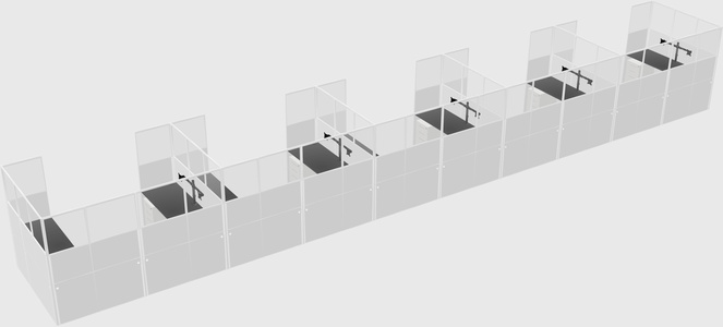 U-shaped cubicle
