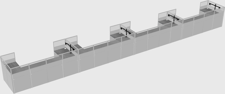 U-shaped cubicle