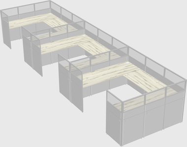 U-shaped cubicle