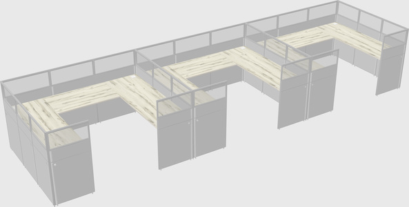 U-shaped cubicle