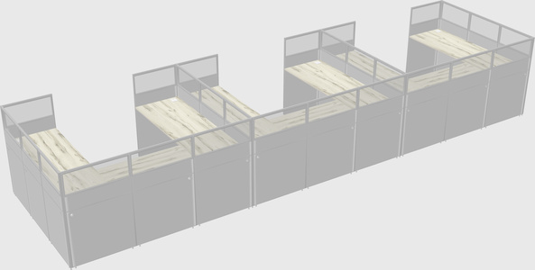 U-shaped cubicle