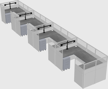 U-shaped cubicle