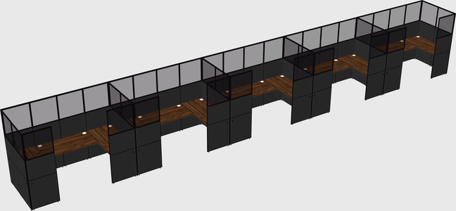 U-shaped cubicle