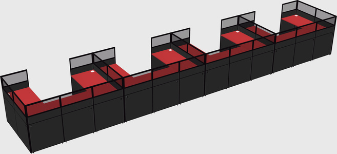 U-shaped cubicle