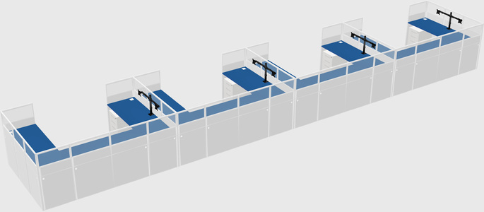 Cabine en u