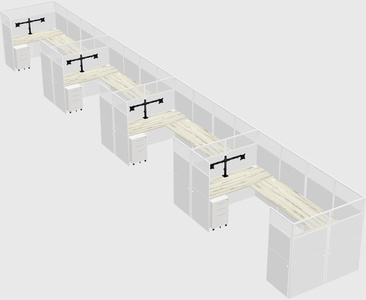 U-shaped cubicle