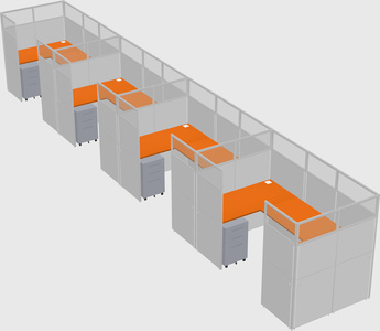 U-shaped cubicle