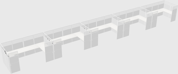 U-shaped cubicle