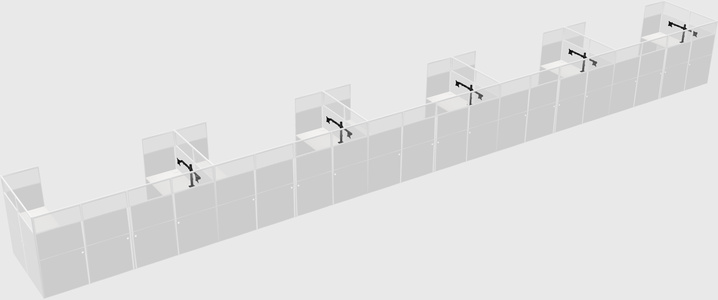 U-shaped cubicle