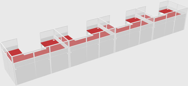 U-shaped cubicle