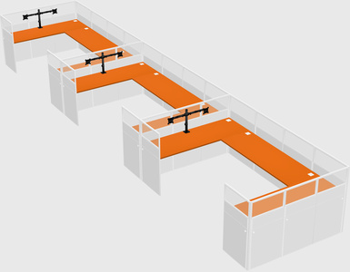 U-shaped cubicle