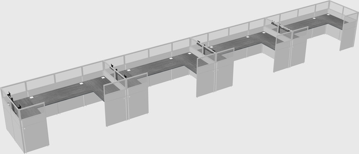 U-shaped cubicle