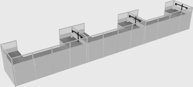 U-shaped cubicle