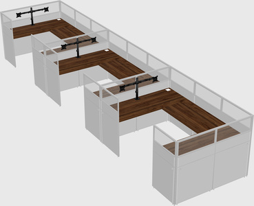 U-shaped cubicle