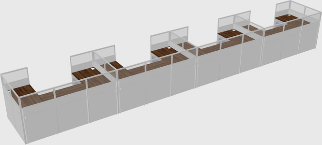 U-shaped cubicle