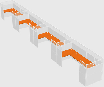 U-shaped cubicle