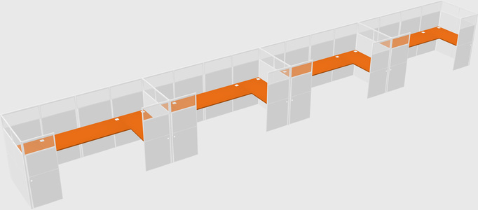 U-shaped cubicle