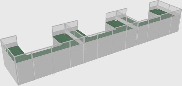 Cabine en u