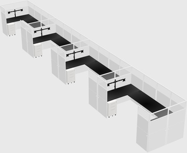 U-shaped cubicle