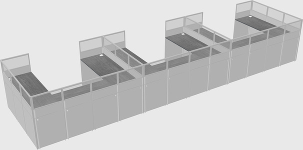 U-shaped cubicle