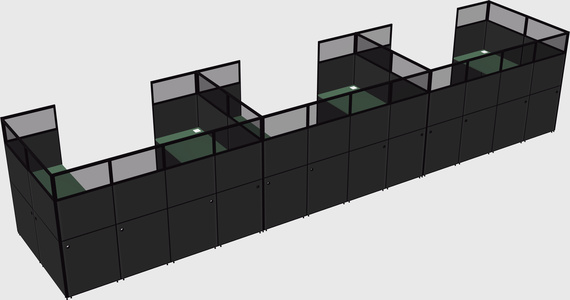 U-shaped cubicle