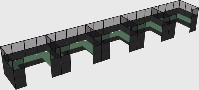 U-shaped cubicle