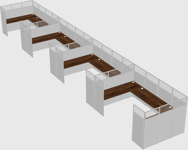 U-shaped cubicle