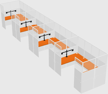U-shaped cubicle
