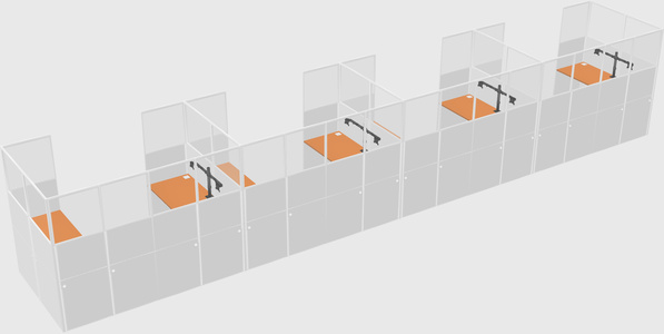 U-shaped cubicle