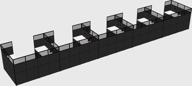 U-shaped cubicle