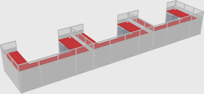 U-shaped cubicle