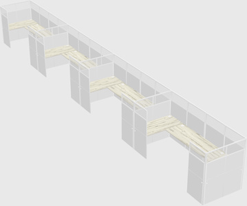 U-shaped cubicle