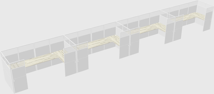 U-shaped cubicle