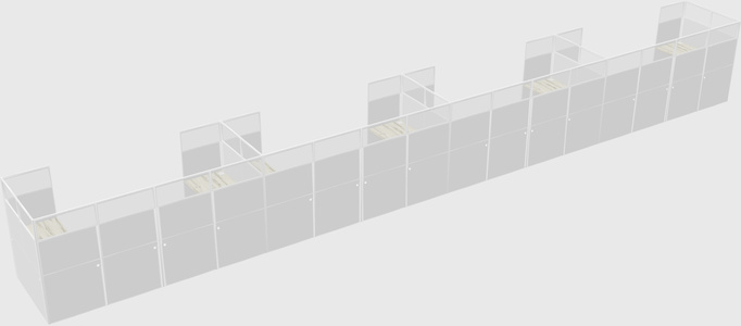 U-shaped cubicle