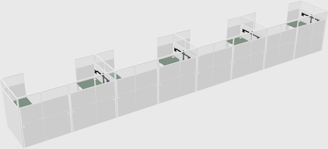 U-shaped cubicle