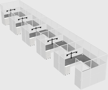 U-shaped cubicle