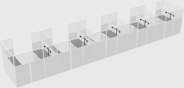 U-shaped cubicle
