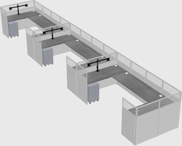 U-shaped cubicle