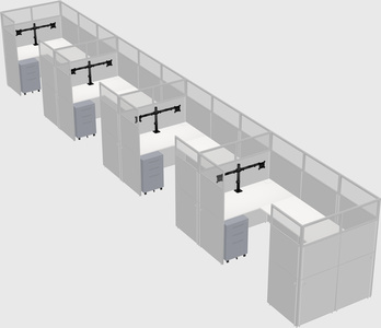 U-shaped cubicle