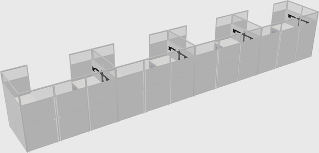 U-shaped cubicle