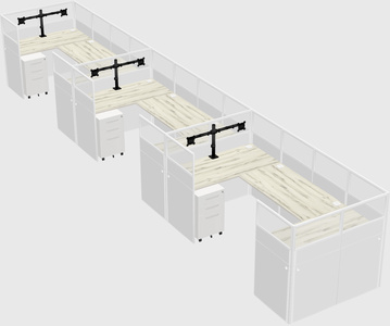 U-shaped cubicle
