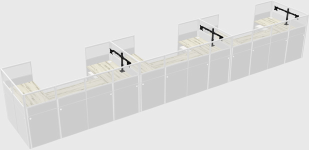 U-shaped cubicle