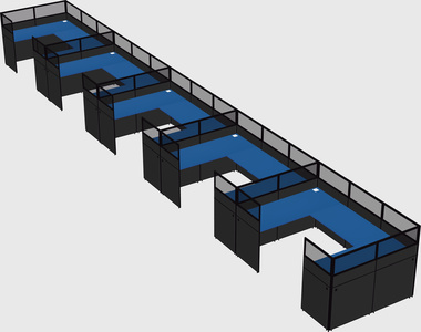 U-shaped cubicle