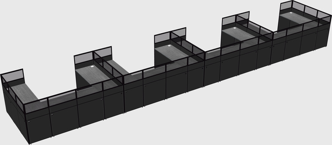 U-shaped cubicle