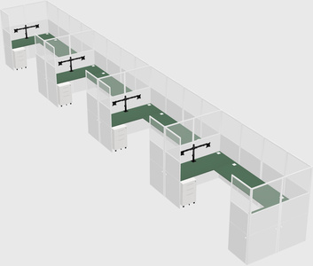 U-shaped cubicle
