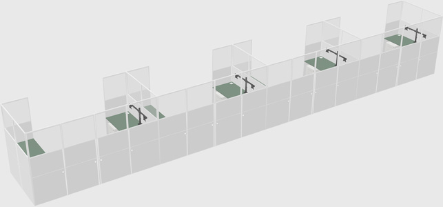 U-shaped cubicle