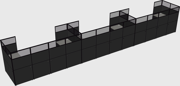U-shaped cubicle